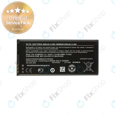 Microsoft Lumia 950,950 LTE,950 Dual - Akkumulátor BV-T5E, 2900mAh - 0670775 Genuine Service Pack