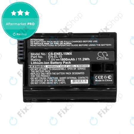 Akkumulátor Nikon Coolpix D7000, 1600mAh, Li-Ion, 7V, EN-EL15, HQ