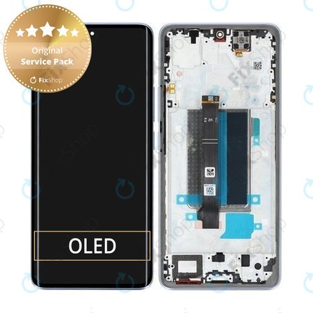 Xiaomi Redmi Note 13 Pro+ 23090RA98C - LCD Kijelző + Érintőüveg + Keret (Aurora Purple) - 560003N16U00 Genuine Service Pack