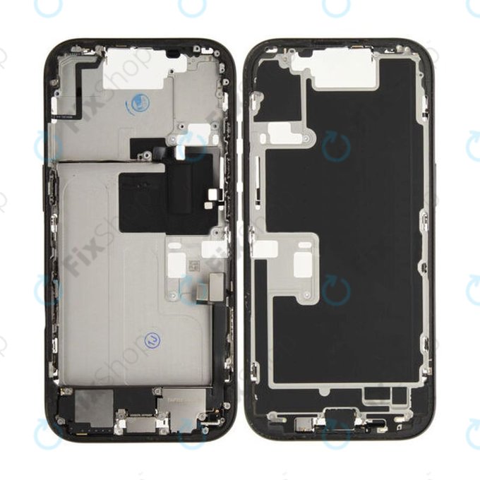 Apple iPhone 16 Pro - Középső keret + Bekapcsoló + hangerő gomb (Black Titanium)