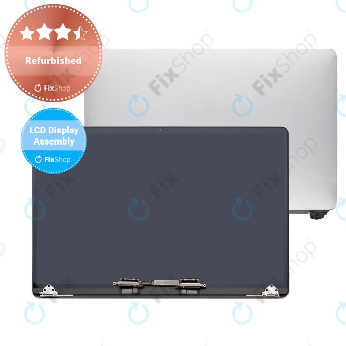 Apple MacBook Pro 16" A2141 (2019) - LCD Kijelző + Előlapi Üveg + Fedőlap (Silver) Refurbished
