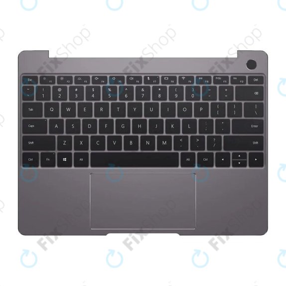 Huawei MateBook 13 2020 - C Fedőlap (Armrest) + Billentyűzet + Touchpad UK Version (Space Gray) - 02353MAW
