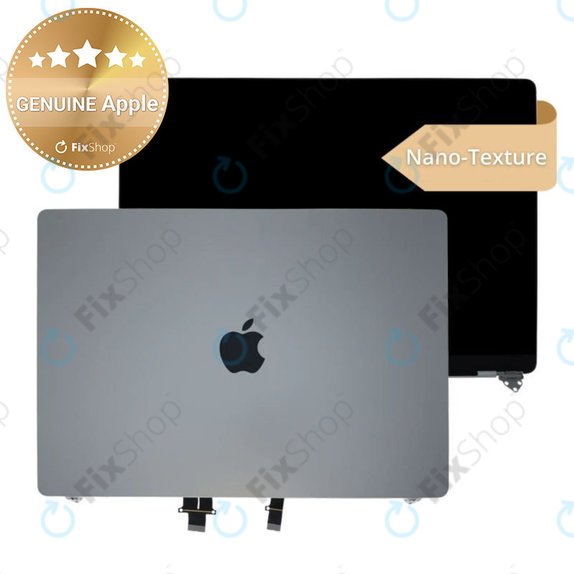 LCD kijelző MacBook Pro 16" A3403 (2024), első üveggel és fedéllel, Nano-Texture, Silver, 661-42324, Genuine Apple
