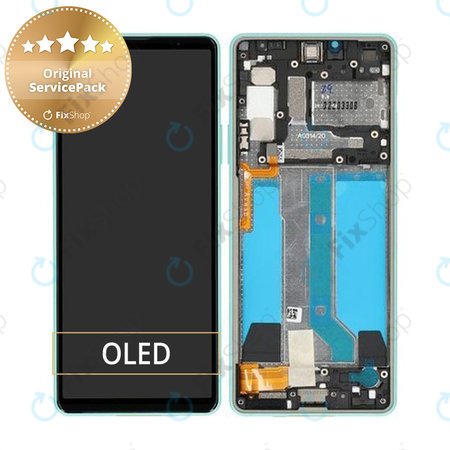 Sony Xperia 10 IV XQCC54 - LCD Kijelző + Érintőüveg + Keret (Mint) - A5047175A Genuine Service Pack