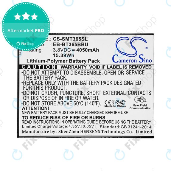 Akkumulátor Samsung Galaxy Tab Active 2 8.0, 4050mAh, Li-Pol, 3.8V, EB-BT365BBU, HQ