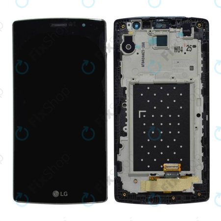 LG G4s H735 - LCD Kijelző + Érintőüveg Keret (Fekete) - ACQ88470601 Eredeti