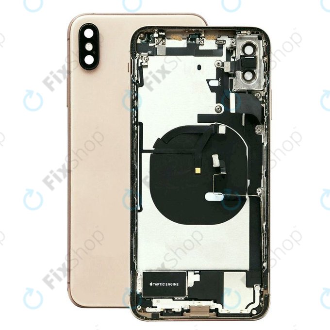 Apple iPhone XS Max - Hátsó Ház Apró Alkatrészekkel (Gold)