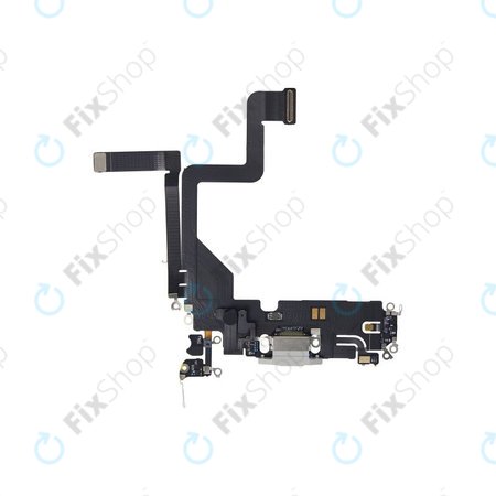 Apple iPhone 14 Pro - Töltő Csatlakozó + Flex Kábel (Silver)