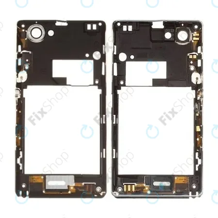 Sony Xperia L C2105 - Középső Keret + RF anténa (Fekete) - 2512SA7701W
