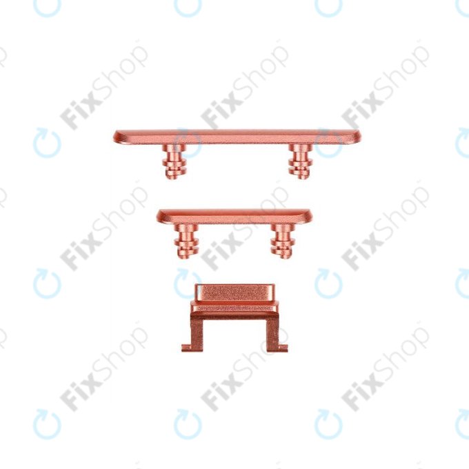 Apple iPhone XR - Hangerő + Bekapcsolás + Néma Üzemmód Gombok Szett (Coral)