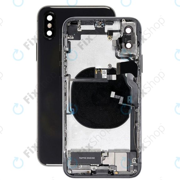 Apple iPhone X - Hátsó Ház Apró Alkatrészekkel (Space Gray)
