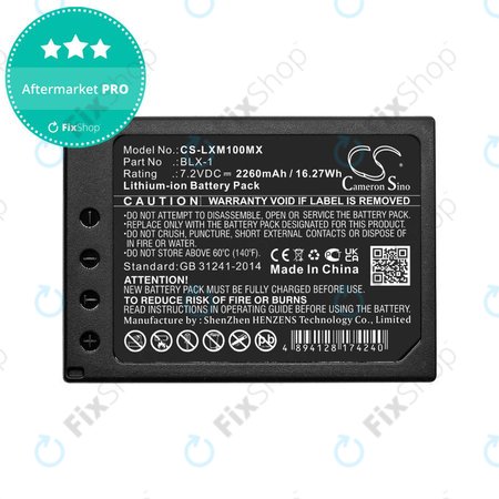 Akkumulátor Olympus OM SYSTEM OM-1, OM-1 Mirrorless, 2260mAh, Li-Ion, 7.2V, BLX-1, HQ