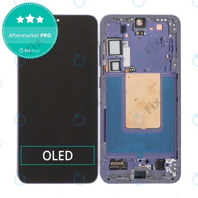 Samsung Galaxy S24 Plus S926B - LCD Kijelző + Érintőüveg + Keret (Cobalt Violet) OLED
