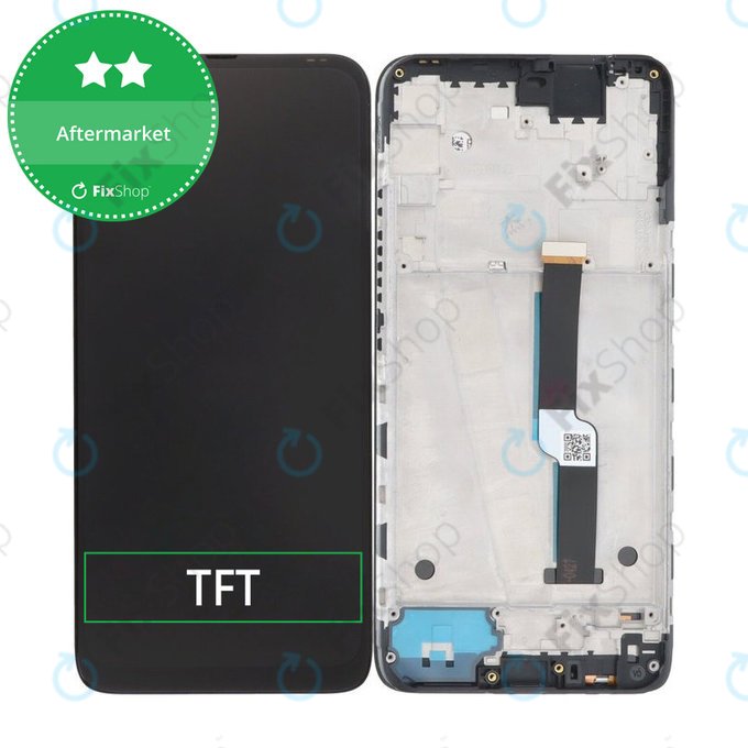 Motorola One Fusion Plus - LCD Kijelző + Érintőüveg + Keret (Twilight Blue) TFT