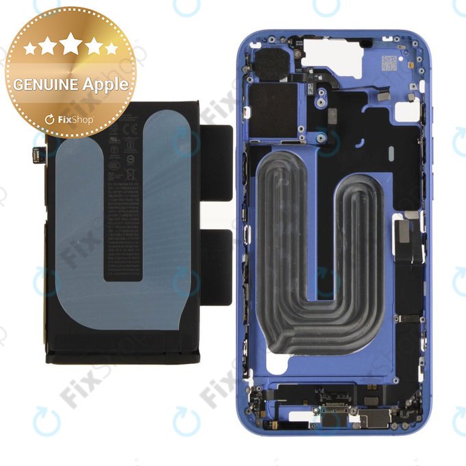 Középső keret akkumulátorral | iPhone 16 Plus | Blue | ZD076-00687 | Genuine Apple