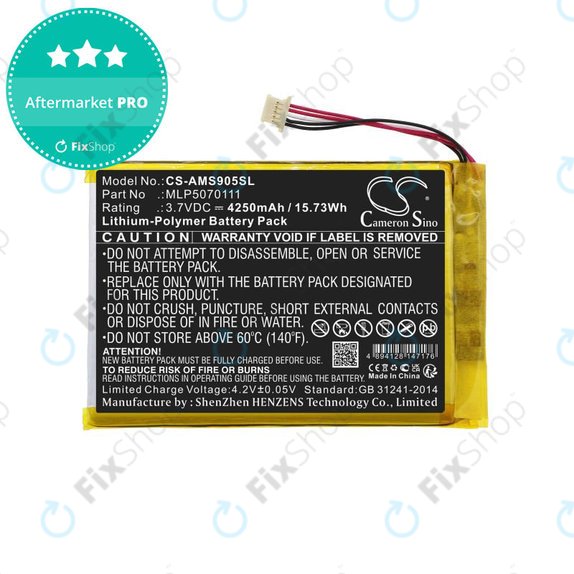 Akkumulátor Autel MaxiSys Mini, MaxiIM IM508, MS905, 4250mAh, Li-Pol, 3.7V, MLP5070111, HQ