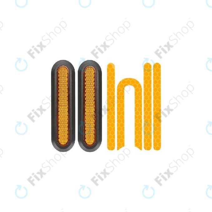 Xiaomi Mi Electric Scooter 1S, 2 M365, Essential, Pro, Pro 2 - Hátsó Kerék Oldali Dekoráció + Fényvisszaverő Csík (Yellow)