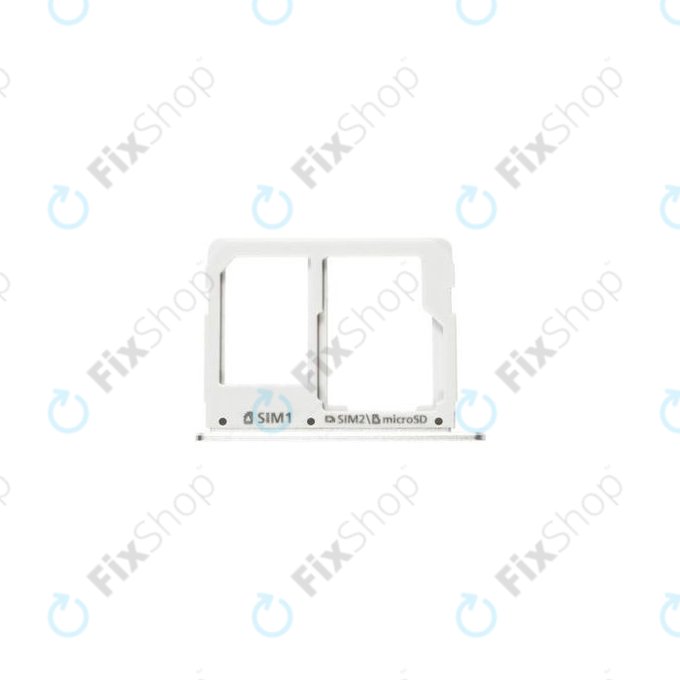 Samsung Galaxy A3 A310F (2016), A5 A510F - SIM + SD Adapter (White) - GH98-38665C Genuine Service Pack