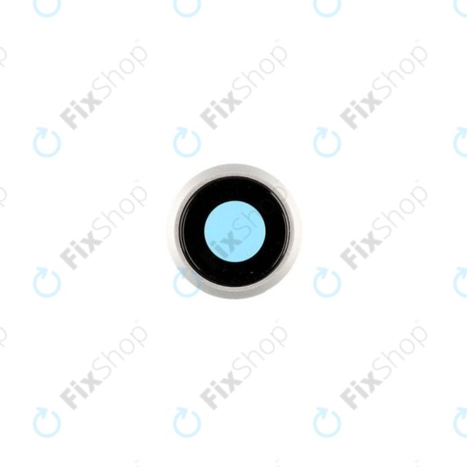 Apple iPhone 8, SE (2020), SE (2022) - Hátlapi Kameralencse Üveg + Keret (Silver, White)