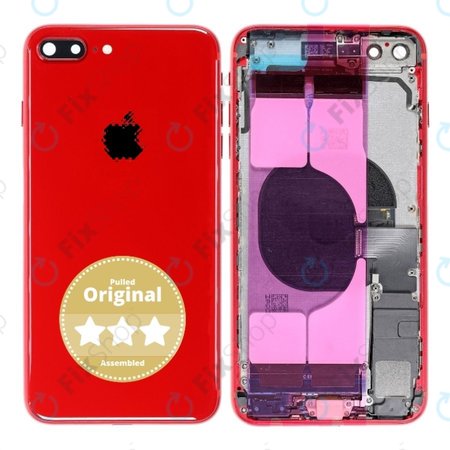 Apple iPhone 8 Plus - Hátsó Ház (Red) Pulled