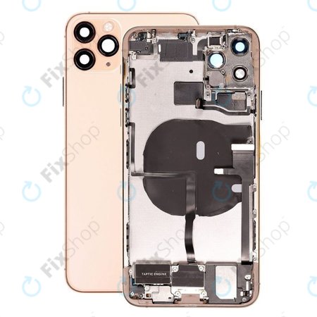 Apple iPhone 11 Pro - Hátsó Ház Apró Alkatrészekkel (Gold)