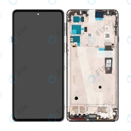 Motorola Edge 20 XT2143 - LCD Kijelző + Érintőüveg + Keret (Grey) - 5D68C19192 Genuine Service Pack