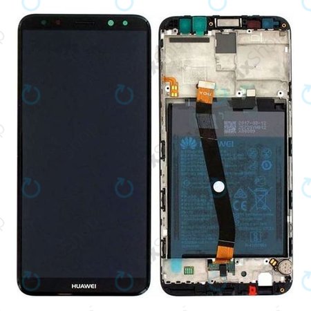 Huawei Mate 10 Lite RNE-L21 - LCD Kijelző + Érintőüveg + Keret + Akkumulátor (Graphite Black) - 02351QCY, 02351PYX Genuine Service Pack
