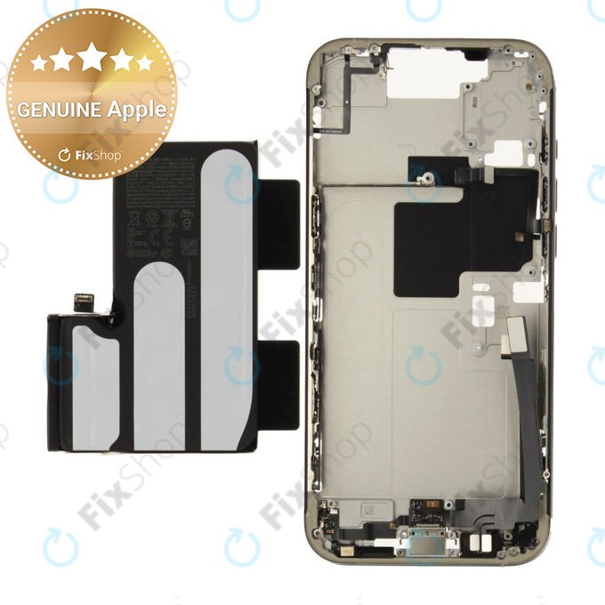 Középső keret akkumulátorral | iPhone 16 Pro Max | White Titanium | ZD076-00694 | Genuine Apple