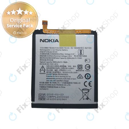 Nokia 6.1 - Akumulátor HE345 3000mAh - BPPL200002S Genuine Service Pack