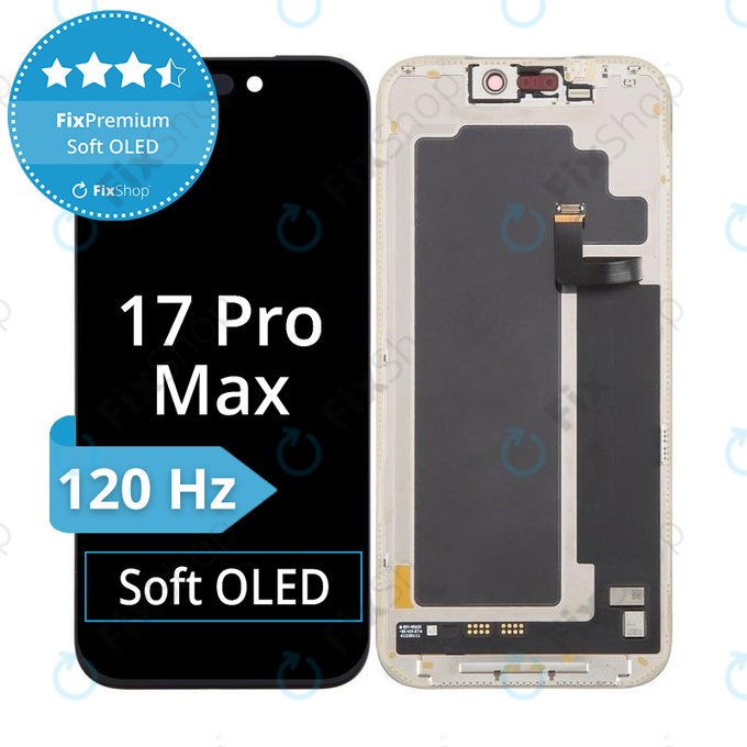 Apple iPhone 17 Pro Max - LCD Kijelző + Érintőüveg + Keret Soft OLED FixPremium
