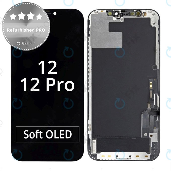 Apple iPhone 12, 12 Pro - LCD Kijelző + Érintőüveg + Keret Refurbished PRO