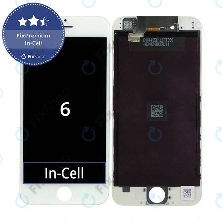Apple iPhone 6 - LCD Kijelző + Érintőüveg + Keret (White) In-Cell FixPremium