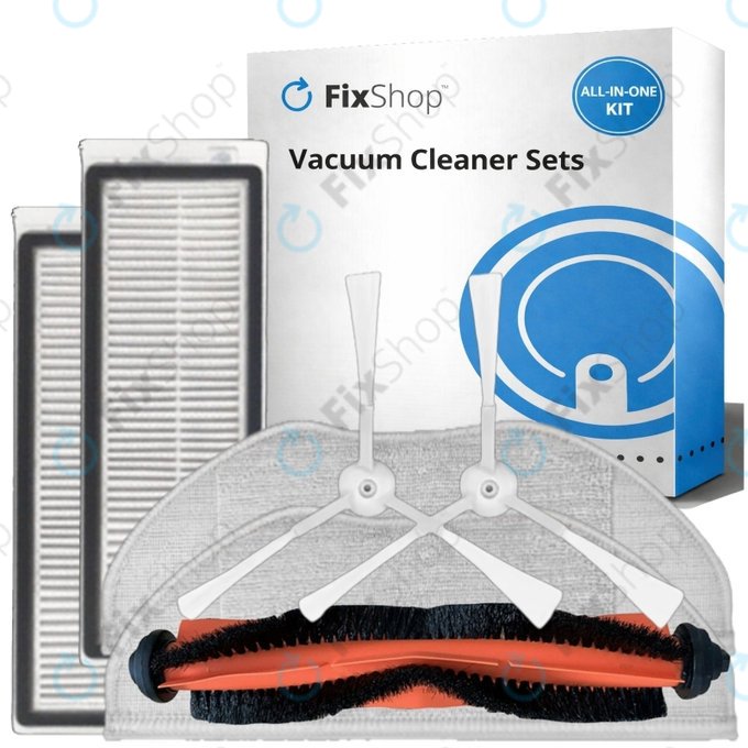 Pótalkatrész készletXiaomi Mi Robot Vacuum Mop Essential (Mijia G1) (1x Főkefe, 2x Szűrő, 2x Oldalkefe, 2x Felmosórongy)