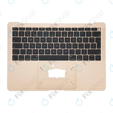 Apple MacBook Air 13" A1932 (2018 - 2019) - Felső Billentyűzet Keret + Billentyűzet UK (Gold)
