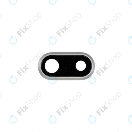 Apple iPhone 8 Plus - Visszapillantó Üveg Kerettel (Silver)