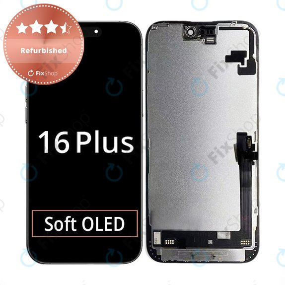 Kijelző iPhone 16 Plus, Érintőüveg kerettel, Refurbished