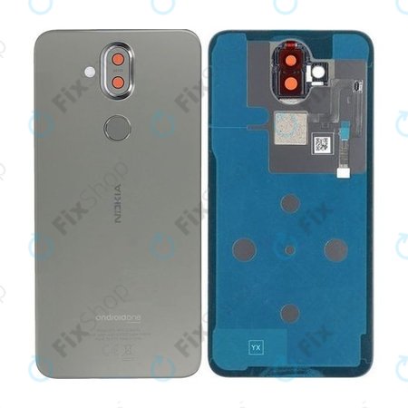 Nokia 8.1 (Nokia X7) - Akkumulátor Fedőlap (Steel) - 20PNXSW0003 Genuine Service Pack