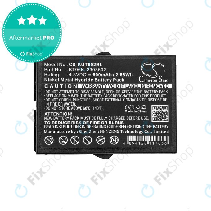 Akkumulátor Ikusi T70, TM70, 600mAh, Ni-MH, 4.8V, BT06K, HQ