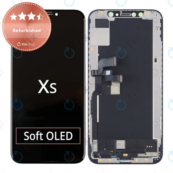 Kijelző iPhone XS, Érintőüveg kerettel, Refurbished