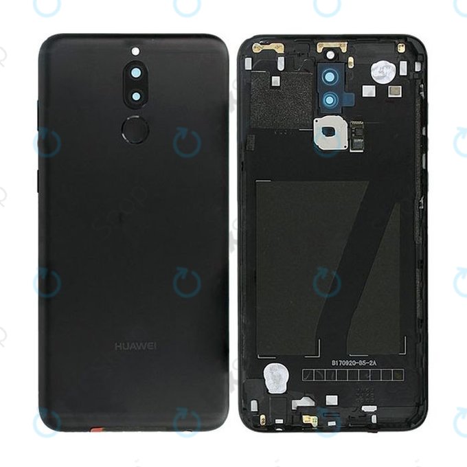 Huawei Mate 10 Lite RNE-L21 - Akkumulátor Fedőlap + Ujjlenyomat Érzékelő ujj (Black) - 02351QPC Genuine Service Pack