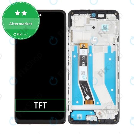 Motorola Moto G73 - LCD Kijelző + Érintőüveg + Keret (Black) TFT