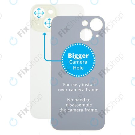 Apple iPhone 15 - Hátsó Ház Üveg Nagyobb Kamera Nyílással (Yellow)