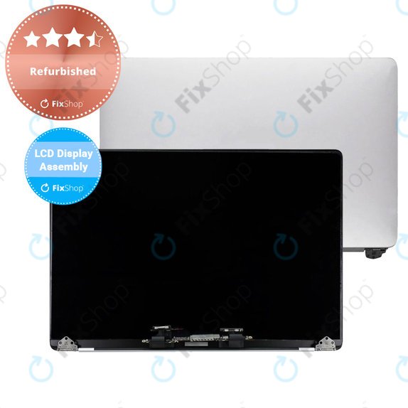 Apple MacBook Pro 13" A1989 (2018 - 2019) - LCD Kijelző + Előlapi Üveg + Fedőlap (Silver) Refurbished