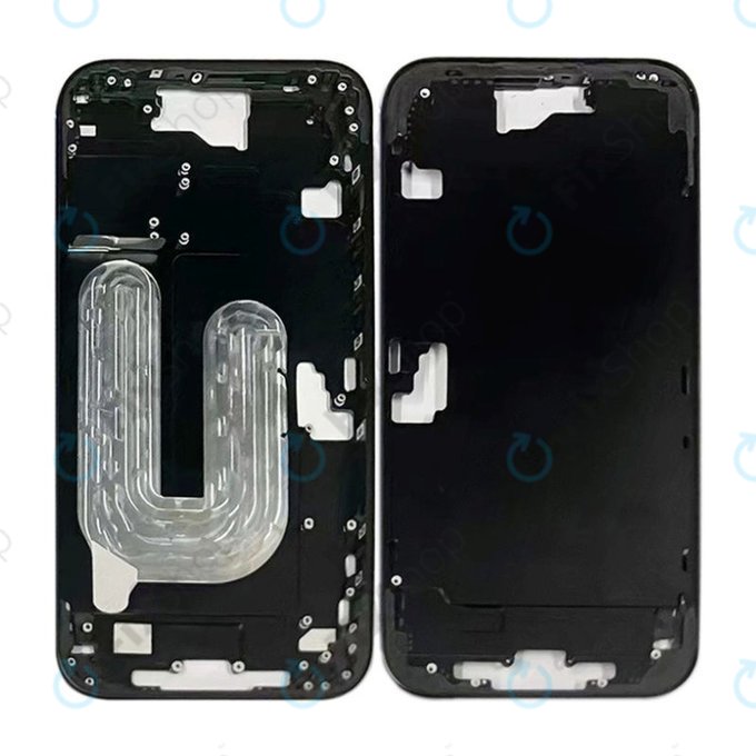 Apple iPhone 16 Plus - Középső keret + Bekapcsoló + hangerő gomb (Black)