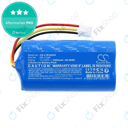 Akkumulátor Blaupunkt BlueBot XSMART, 3400mAh, Li-Ion, 14.4V, BPK-VCBB1XB, Xboost, D071-INR-CH-4S1P, HQ