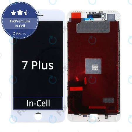Apple iPhone 7 Plus - LCD Kijelző + Érintőüveg + Keret (White) In-Cell FixPremium