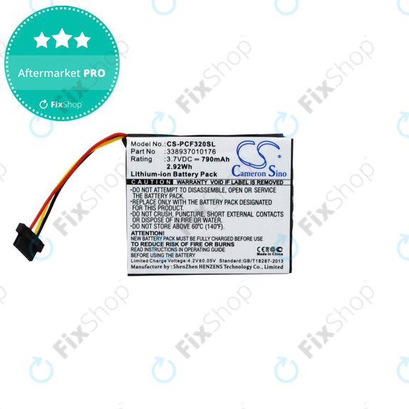 Akkumulátor Pioneer AVIC-F320BT, 790mAh, Li-Ion, 3.7V, 338937010176, HQ