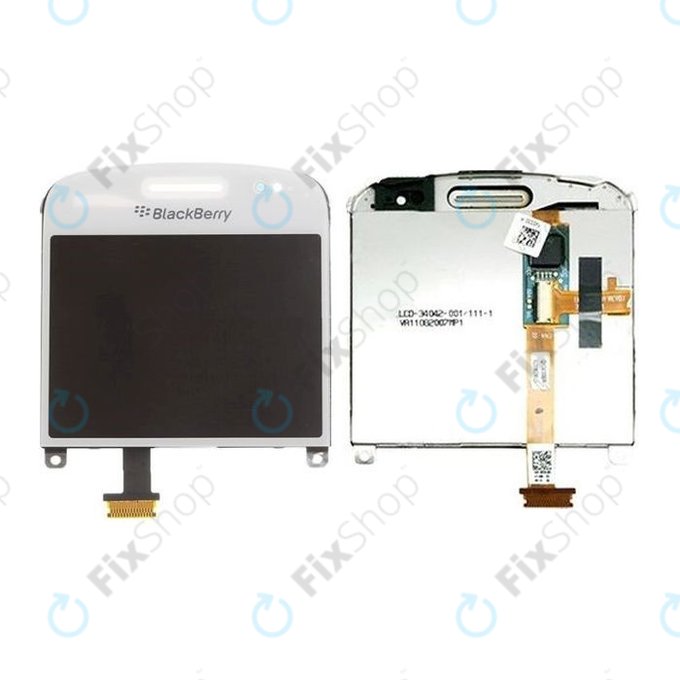 Blackberry Bold Touch 9900 - LCD Kijelző + Érintőüveg + Keret 001-es verzió (Fehér)