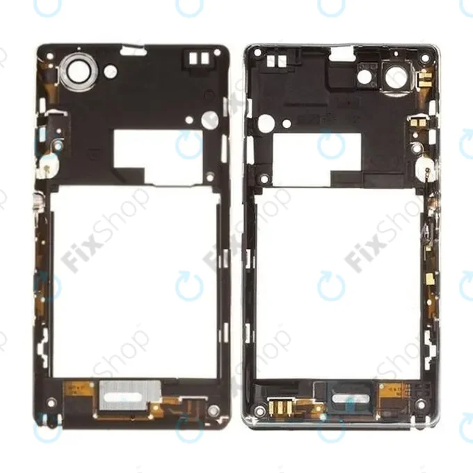 Sony Xperia L C2105 - Középső Keret + RF anténa (Fekete) - 2512SA7701W