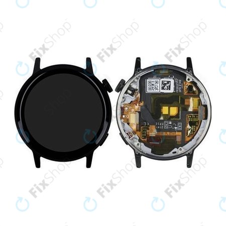 Huawei Watch GT3 Milo B19T 42mm - LCD Kijelző + Érintőüveg + Keret (Black Stainless Steel) - 02354QVK Genuine Service Pack